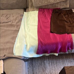 Aritzia babaton Colorful Satin Skirts Set
